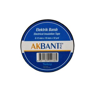 Akbant 505260 PVC Elektrik İzole Bant 0.12mm x 19mm x 9.15 mt - Siyah