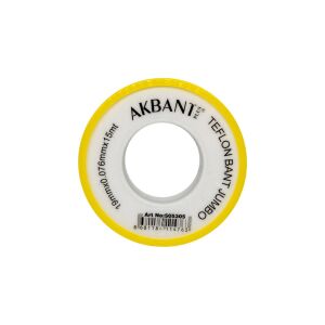 Akbant 505305 Jumbo Geniş Teflon Bant 19mm x 0.076mm x 15mt