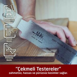 Suizan SFL004 Mini Flush Cut Çift Taraflı Japon Testeresi 15 cm