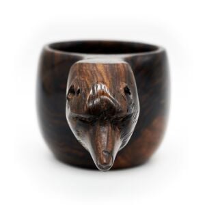 Wood Design Özel Kuksa Ahşap Bardak Kurt