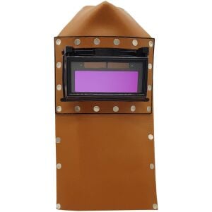 Kolormatik Kaynakçı Baş Maskesi Deri Kapaklı Colormatik Kaynak Maskesi