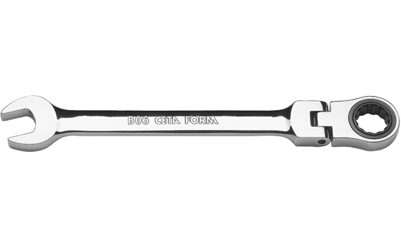 CETA FORM B06-10 C-Gear Cırcırlı Kombine Anahtar 10 mm (Mafsallı)