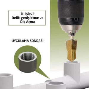 6493 PVC PPRC Boru Genişletme Diş Açma Tamir Aparatı 3/4'' (25 mm)