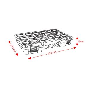 Eurostar KK1713 Mega Organizer Kutu 13'' (32.5x24.5x5 cm) (ASR-2034)