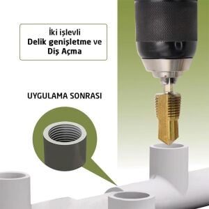 6492 PVC PPRC Boru Genişletme Diş Açma Tamir Aparatı 1/2'' (20 mm)
