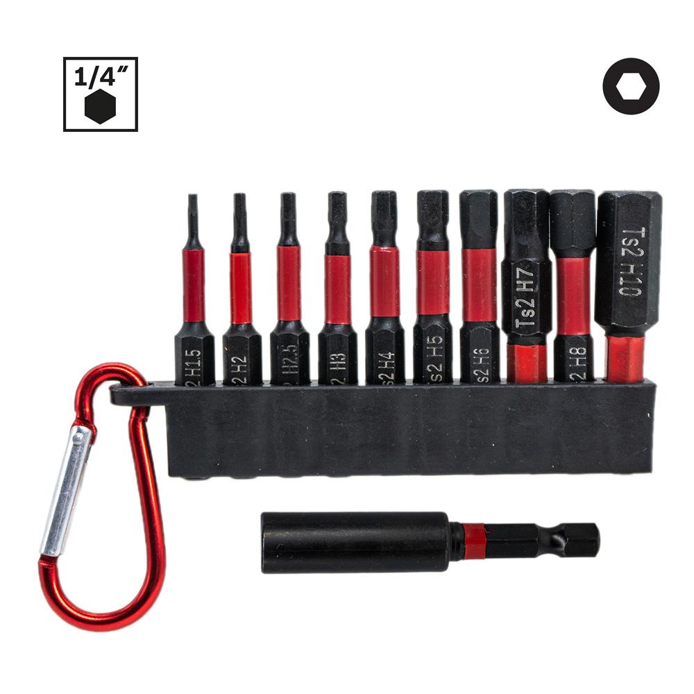 6502 Manyetik Allen Bits Uç Seti 1.5-10mm (11 Parça)