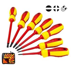 6498 Düz Yıldız İzoleli Tornavida Takımı 7 Parça