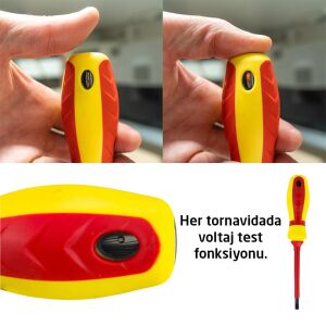 6498 Düz Yıldız İzoleli Tornavida Takımı 7 Parça