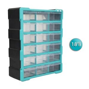 Eurostar KKD5118 Dikey Monoblok Organizer Çekmece Seti 18'li