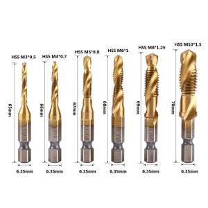 6494 Bits Saplı Matkap Uçlu Metal Kılavuz Seti 6 Parça