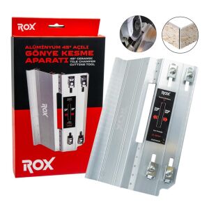 Rox 0288 Seramik İçin Alüminyum 45° Açılı Gönye Kesme Aparatı