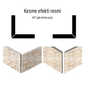 Rox 0288 Seramik İçin Alüminyum 45° Açılı Gönye Kesme Aparatı