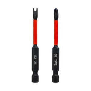 6603 Tri-wing TW2/ U-Shaped U6 Vidalama 2'li Bits Uç Seti 75mm