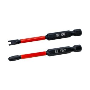 6603 Tri-wing TW2/ U-Shaped U6 Vidalama 2'li Bits Uç Seti 75mm