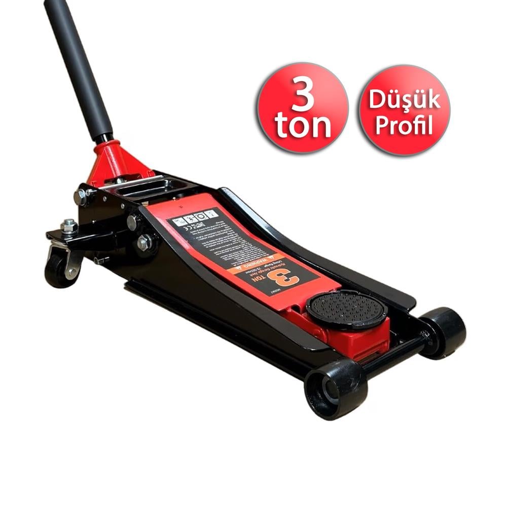 Bigred BIGJKZ3B Alçak Şasi Arabalı Zemin Kriko 3Ton 7.5-50.5cm
