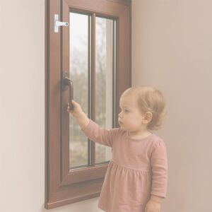 Pvc Pimapen Kapı Pencere Pimli Güvenlik Mandalı - Beyaz