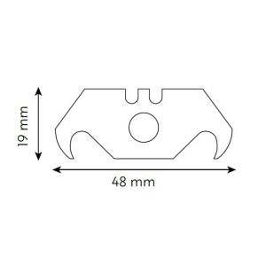 VIP-TEC VT875120 Emniyetli Halıcı Maket Bıçağı (Metal Gövde) 19mm