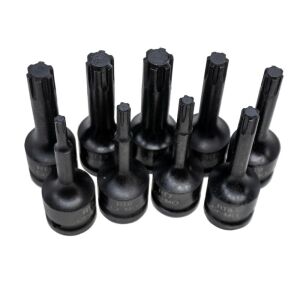 6501 Havalı Uzun RIBE Uçlu 1/2'' Lokma Takımı 9 Parça