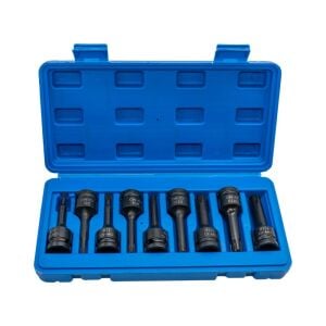 6501 Havalı Uzun RIBE Uçlu 1/2'' Lokma Takımı 9 Parça