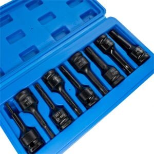 6501 Havalı Uzun RIBE Uçlu 1/2'' Lokma Takımı 9 Parça