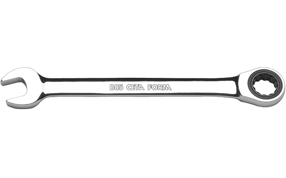 CETA FORM B05-13 C-Gear Cırcırlı Kombine Anahtar 13 mm (Düz)