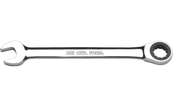 CETA FORM B05-13 C-Gear Cırcırlı Kombine Anahtar 13 mm (Düz)