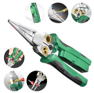 6504 Çok Amaçlı 8 Fonksiyonlu Elektrikçi Kablo Soyma Kesme Pensesi