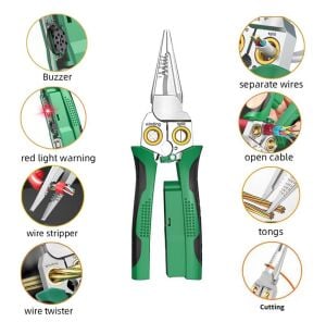 6504 Çok Amaçlı 8 Fonksiyonlu Elektrikçi Kablo Soyma Kesme Pensesi