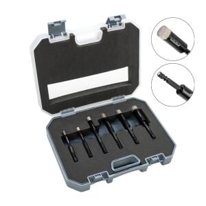 6508 Bits Saplı Cam Seramik Granit Fayans Delme Panç Seti 6 Parça