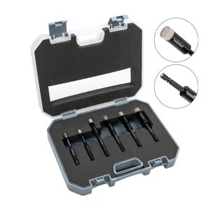 6508 Bits Saplı Cam Seramik Granit Fayans Delme Panç Seti 6 Parça