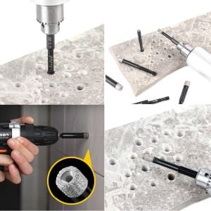 6508 Bits Saplı Cam Seramik Granit Fayans Delme Panç Seti 6 Parça