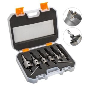 6505 TCT Paslanmaz Metal Delme Elmaslı Panç Seti 6 Parça