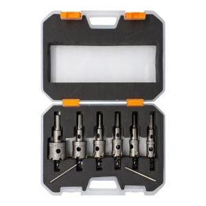 6505 TCT Paslanmaz Metal Delme Elmaslı Panç Seti 6 Parça