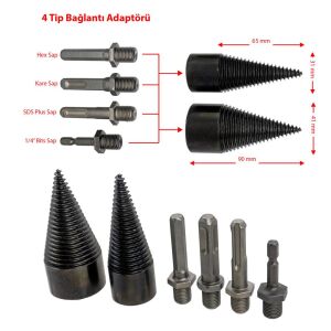 6506 Ahşap Şöminelik Odun Kütük Ayırma Yarma Seti 6 Parça