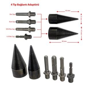 6506 Ahşap Şöminelik Odun Kütük Ayırma Yarma Seti 6 Parça