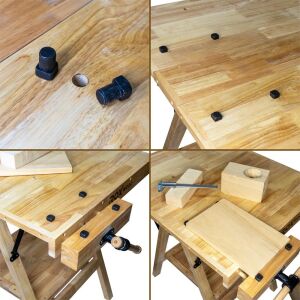 Rox Wood 0338 Mengeneli Katlanır Ahşap Marangoz Çalışma Tezgahı