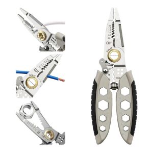 6510 Çok Amaçlı 8 Fonksiyonlu Elektrikçi Kablo Soyma Kesme Pensesi