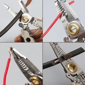 6510 Çok Amaçlı 8 Fonksiyonlu Elektrikçi Kablo Soyma Kesme Pensesi