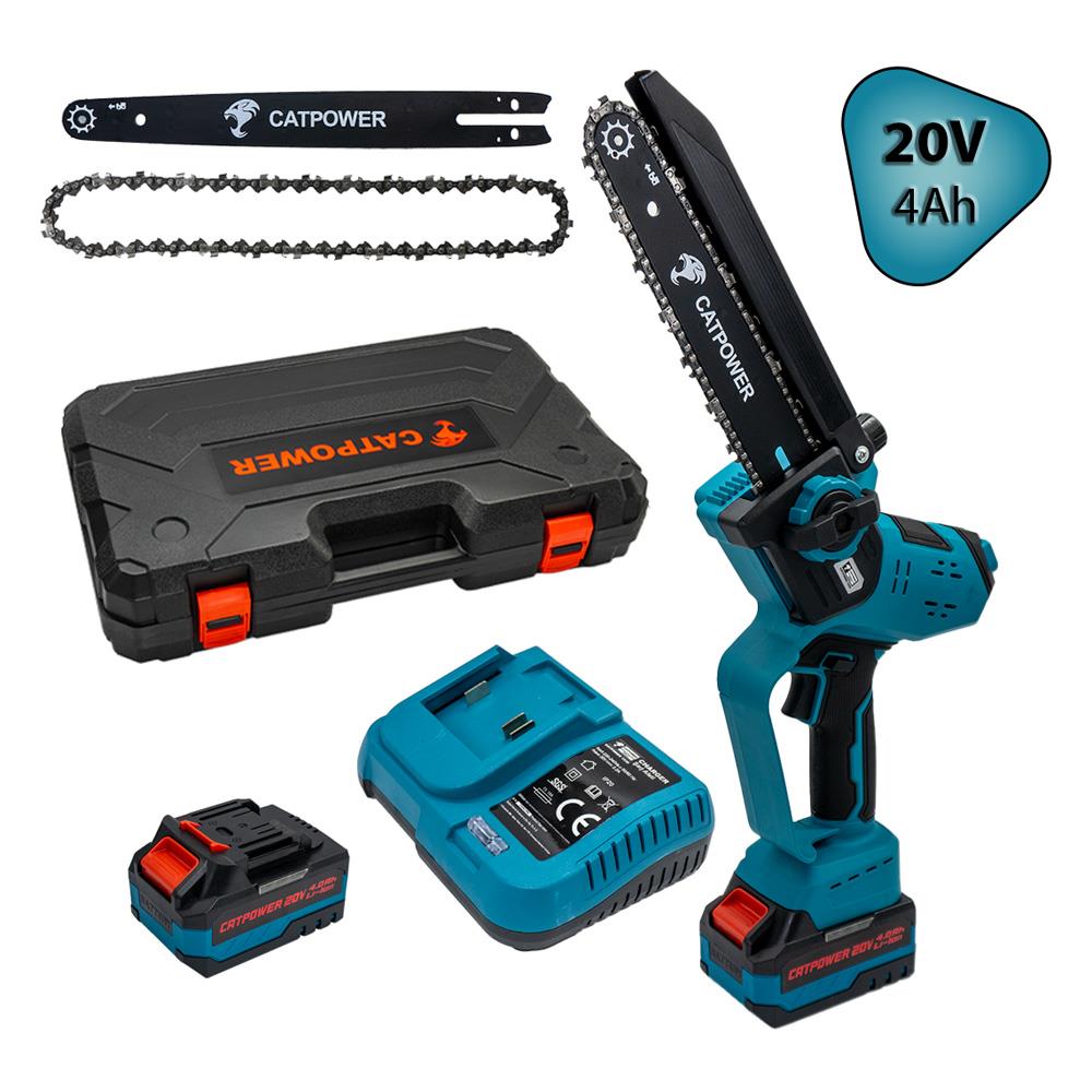 CatPower 1530 Kömürsüz Akülü Zincirli Budama Testeresi 20/25 cm 20V 4Ah