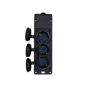 Bylion 3KMP-F Monofaze Kauçuk Üçlü Grup Priz 1x16A (IP44)