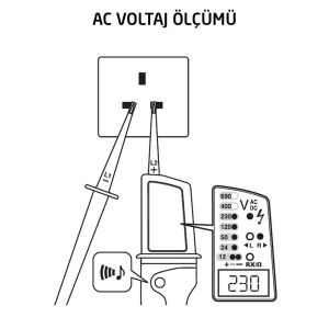 Uni-t UT15C AC/DC Voltaj Kontrol Test Cihazı