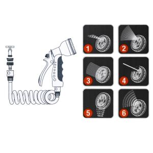 Daye DY5915S Spiral Bahçe Sulama Hortum Seti 15 mt