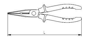 İZELTAŞ Uzun Kargaburun Düz Uçlu Opak 160 mm