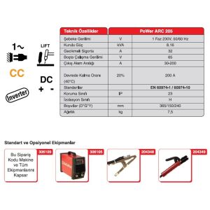 GekaMac Power ARC 200 LT İnverter Kaynak Makinası