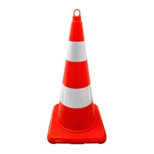 KO75 Çift Reflektifli Kırılmaz Trafik Konisi Hunisi 75 cm