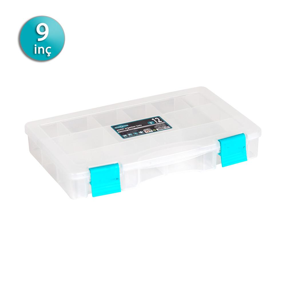 Eurostar KK1309 Power Şeffaf Organizer Kutu 9''