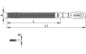 CETA FORM J68-108H Yarım Yuvarlak Kalın Törpü 8'' (Ergonomik Saplı)
