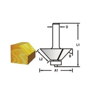 Eurostar TH14473 Konik Kenar Pah Freze Bıçağı 45°