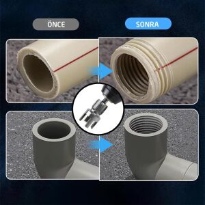 6514 PVC PPRC Boru İç ve Dış Diş Açma Aparatı 1'' (32 mm)