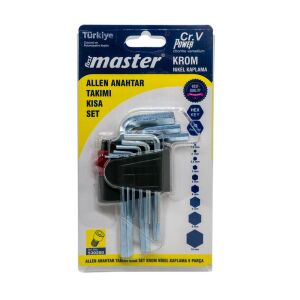 Master 530285 Kısa Hex Allen Anahtar Takımı 9 Parça